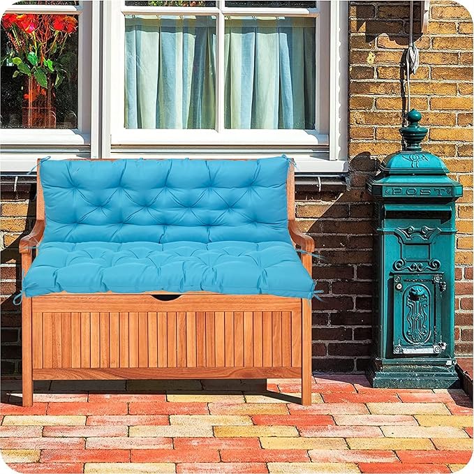 Swing Cushion Replacement Outdoor Porch Waterproof Bench Cushion 2-3 Seater Washable Bench Replacement Cushions for Outdoor Patio Porch Swing Cushions