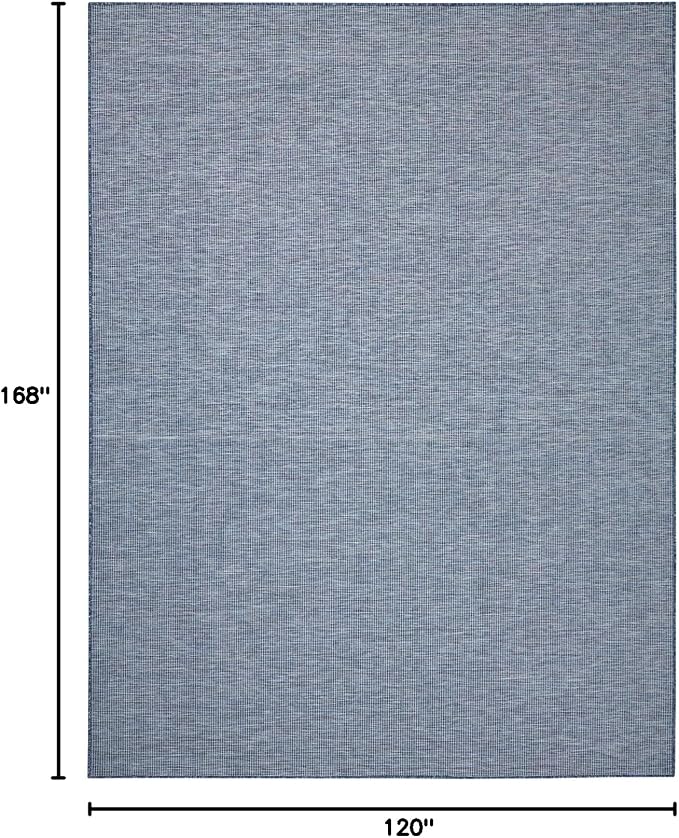 Nourison Home Positano Navy Blue 10' x 14' Area Rug - Easy Clean, Non Shedding, Bed Room, Living Room, Dining Room, Kitchen (10' x 14')