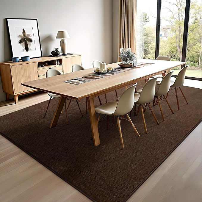 Vasofe Brown Area Rug for Living Room, 5x7 Rugs for Bedroom Dorms Office | Modern Soft Carpets for Kids Room, Washable Non Slip Thickened Memory Foam Rug for Nursery Dorm Playroom Indoor Decor