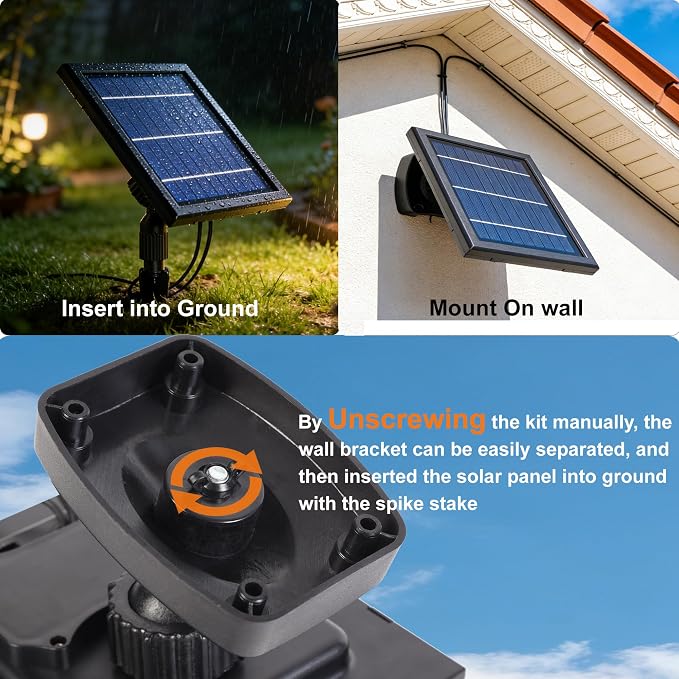 SUNLONG Solar-Powered Cast Aluminium Warm White LED Spotlight for Outdoor Garden Yard Landscape Tree Uplight Downlight