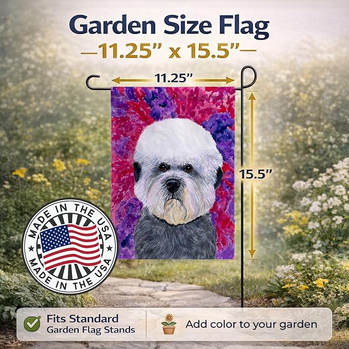 Caroline's Treasures SS8656GF Dandie Dinmont Terrier Garden Flag Mailbox Flag Decorative Yard Flag Banner Outside Patio Artwork Yard Flower Beds, Garden Size, Multicolor