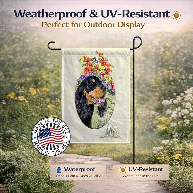 Caroline's Treasures SS8056GF Gordon Setter Garden Flag Mailbox Flag Decorative Yard Flag Banner Outside Patio Artwork Yard Flower Beds, Garden Size, Multicolor