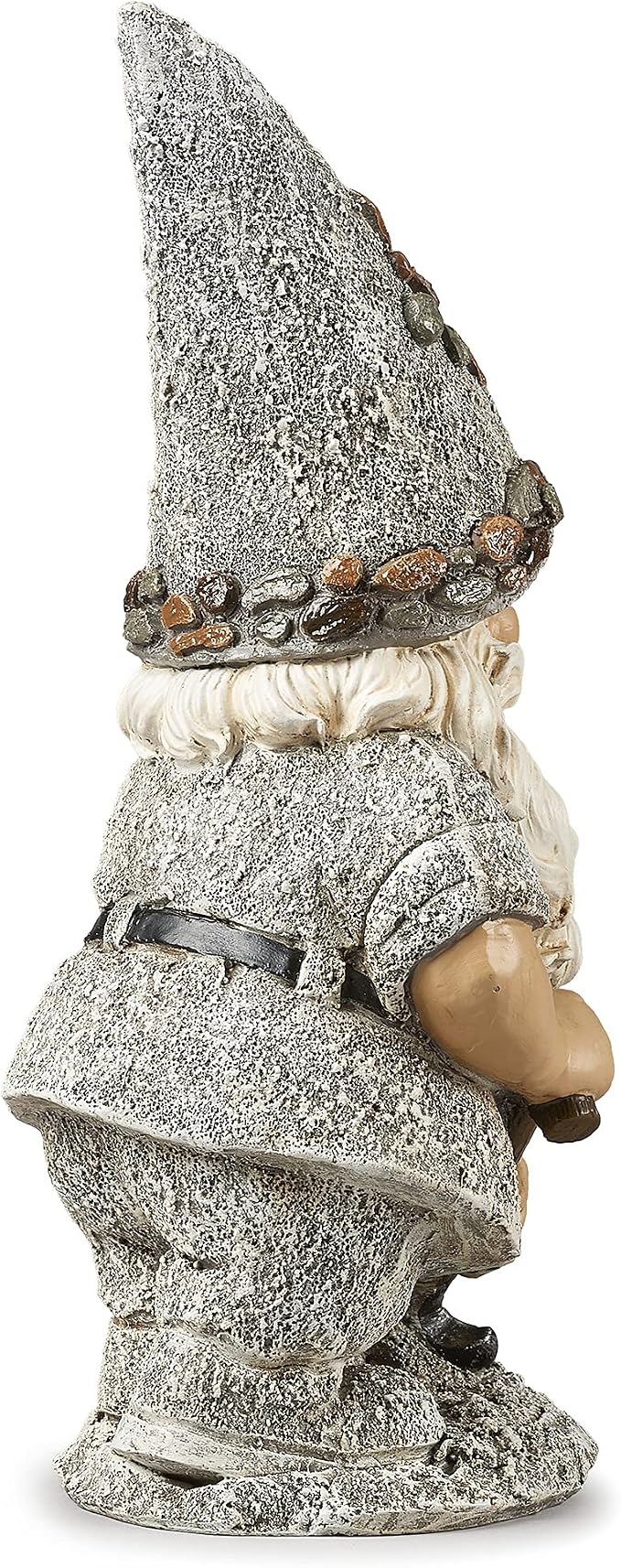 Roman Garden - Pebble Gnome with Shovel Statue, 13.25" H, Pudgy Pals Collection, Resin and Dolomite, Decorative, Garden Gift, Home Outdoor Decor, Durable, Long Lasting