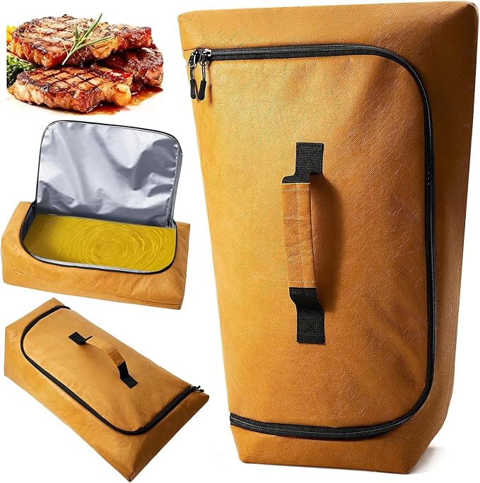270° Opening BBQ Blanket for Resting Meat, Insulated Leak-Proof Meat Resting Bag for Brisket, Father's Day Birthday Gift for Men Dad Husband, Smoker Grilling Accessories for Camping Kitchen Party