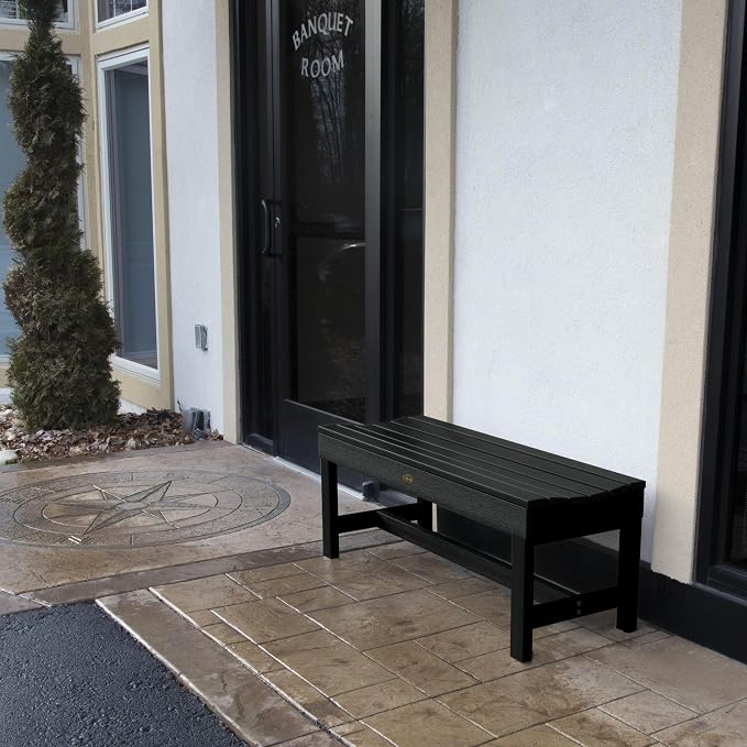 Sequoia Professional CM-BENSQ41-BKE Commercial Grade Weldon Backless Picnic Bench, 4ft, Black