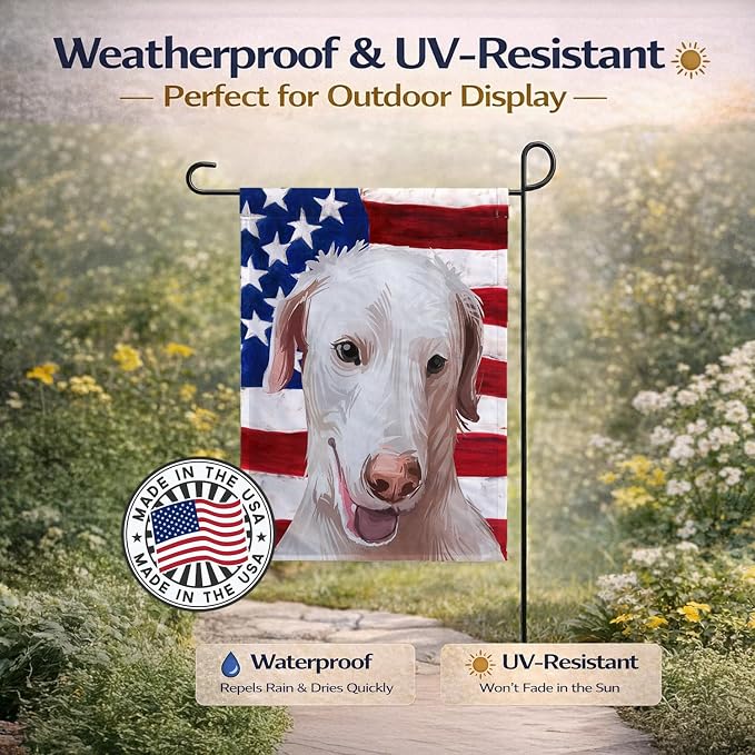 Caroline's Treasures CK6671GF Rajapalayam Poligar hound American Flag Garden Flag Mailbox Flag Decorative Yard Flag Banner Outside Patio Artwork Yard Flower Beds, Garden Size, Multicolor