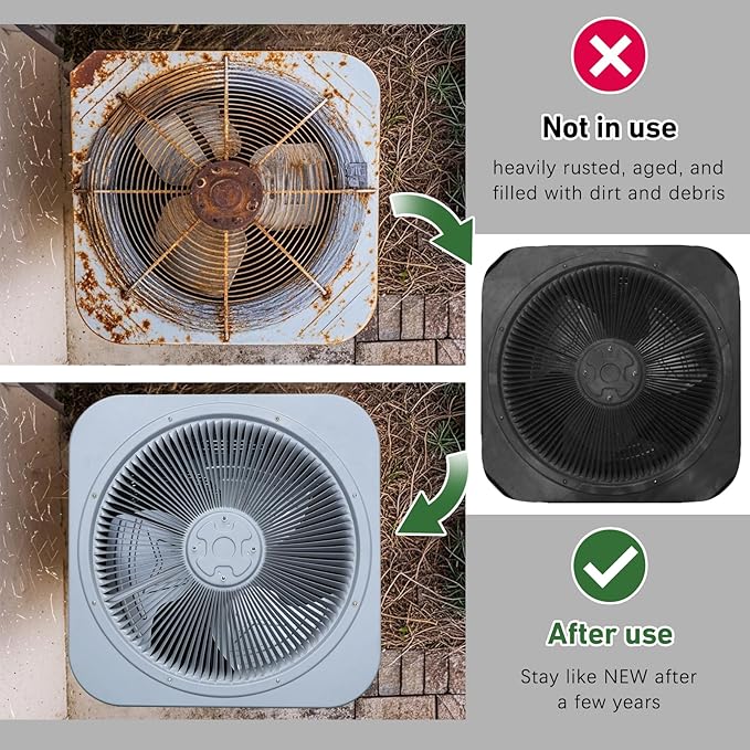 28x28 Central Air Conditioner Covers for Outside, Larger Mesh AC Unit Covers Outdoor - Top Universal Defender