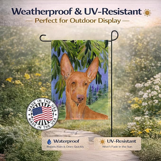 Caroline's Treasures SS8268GF Pharoh Hound Garden Flag Mailbox Flag Decorative Yard Flag Banner Outside Patio Artwork Yard Flower Beds, Garden Size, Multicolor
