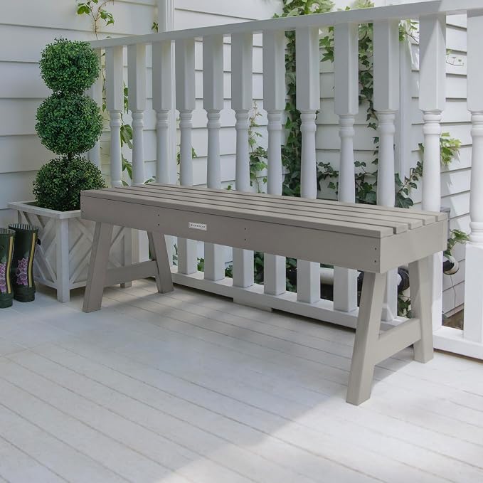 Highwood Weatherly Picnic Bench, 4ft, Harbor Gray