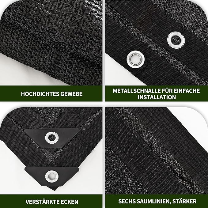 40% Shade Cloth for Garden,12×12FT Durable HDPE Mesh with Grommets, Sun Protected Garden Shade Netting for Vegetables Flowers Greenhouse Patio, Yard