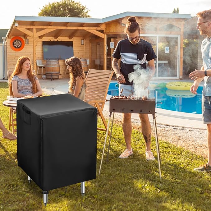 Outdoor Prep Table Cover, 24 Inch Waterproof Stainless Steel Prep Cart Table Cover, Patio kitchen Grill Bbq Food Prep Table Cover - 24 x 24 x 34 Inch