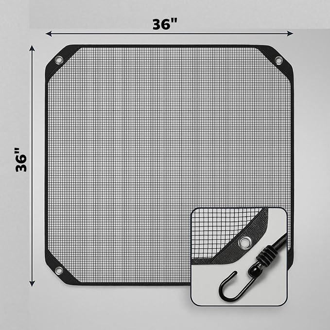 Universal Air Conditioner Cover 36x36, Central AC Unit Screen, Outdoor Heat Pump Protector & Leaf Guard Mesh for Round Compressor