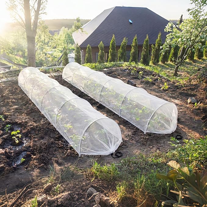 1 Pcs 18 x 118 inch Mesh Garden Greenhouse Tunnel Netting Protection Netting Pest Barrier Vegetable Plant Ultra Fine Mesh Cover Fruit Flowers Row Cover for Raised Beds Garden Greenhouse