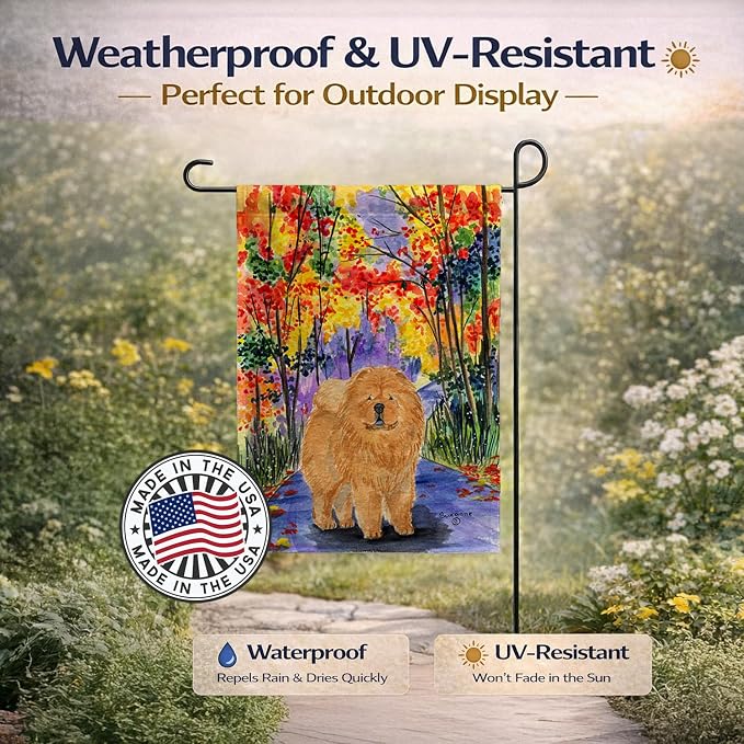 Caroline's Treasures SS7001GF Chow Chow Garden Flag Mailbox Flag Decorative Yard Flag Banner Outside Patio Artwork Yard Flower Beds, Garden Size, Multicolor
