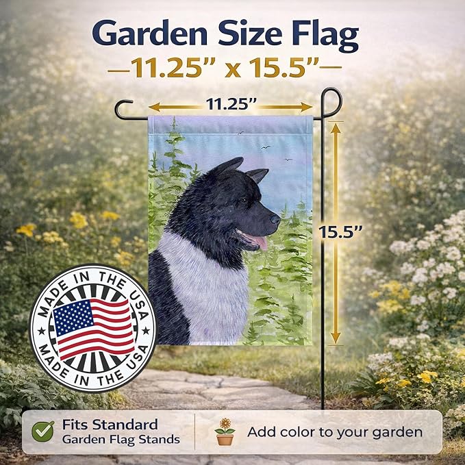Caroline's Treasures SS8670GF Akita Garden Flag Mailbox Flag Decorative Yard Flag Banner Outside Patio Artwork Yard Flower Beds, Garden Size, Multicolor