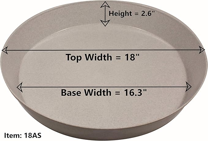 18inch Single Plant Saucer Black Polypropylene | Indoor and Outdoor Plant