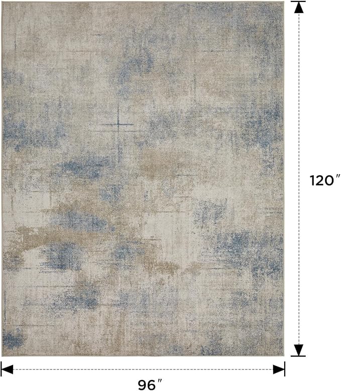 Joydeco 8x10 Area Rugs for Living Room, Non Slip Modern Abstract Machine Washable Rug, Low Pile Stain Resistant Non-Shedding Thin Carpet for Bedroom, Dining Room, Home Office Decor, Pet Child Friendly