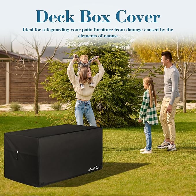 Himal Deck Box Cover, Waterproof 600D Oxford, 62 x 28 x 25 in | Heavy-Duty 600D Fabric, Waterproof Protection, UV Resistant, Outdoor Storage Cover, Waterproof Outdoor Furniture Covers
