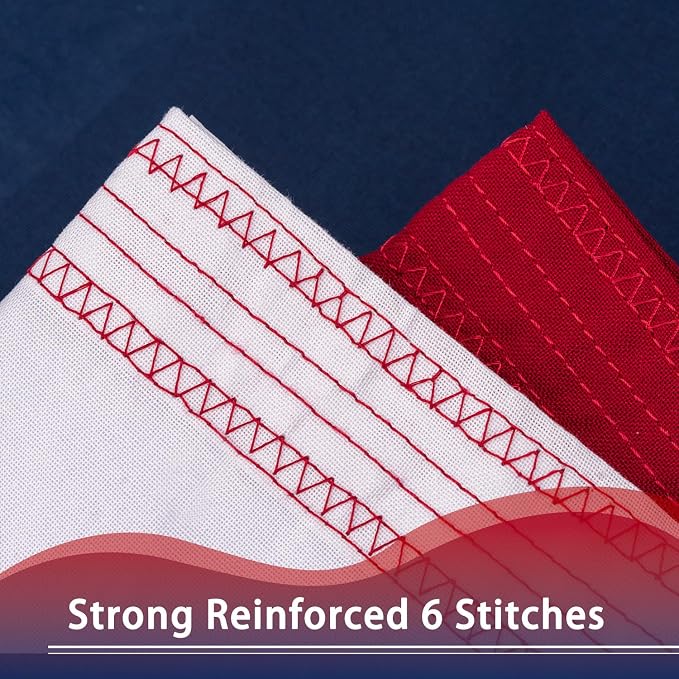 American Flag 12X18 ft Deluxe Super Tough Series, Heavy Duty Spun Polyester, 5 Brass Grommets, All Weather Large US Flag USA High Wind with Embroidered Stars, Giant Big Flags Outdoor Outside