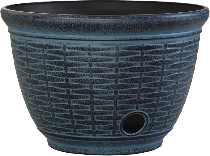 Liberty Garden 1920-N Wicker High Density Resin 100' Garden Hose Pot