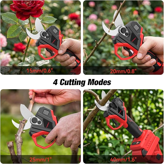 2-In-1 Electric Pruning Shears for Mwkee M-18 Battery, 1.6" Cutting Diameter Cordless Pole Pruners 18v - Brushless Motor, 4 Modes Electric Pruning Shears for Gardening & Tree Trimmer (No Battery)