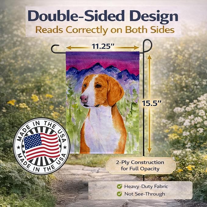 Caroline's Treasures SS1020GF Drever Garden Flag Mailbox Flag Decorative Yard Flag Banner Outside Patio Artwork Yard Flower Beds, Garden Size, Multicolor
