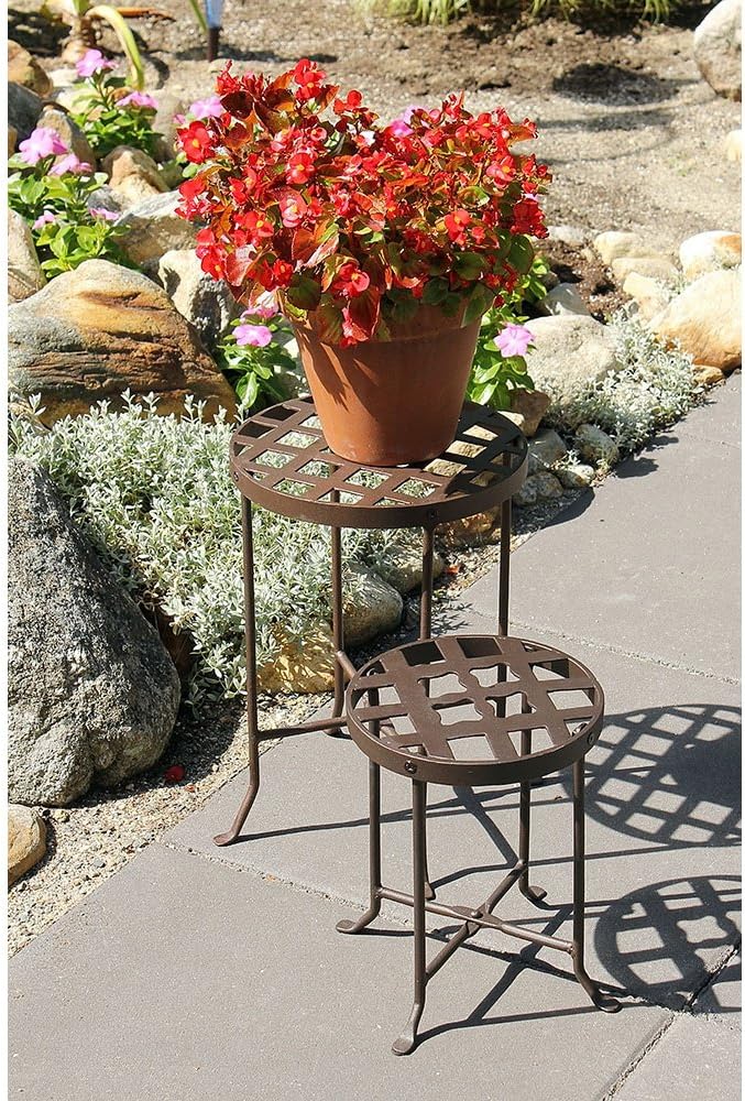 Achla Designs Flowers Plant Stand, 12-in H