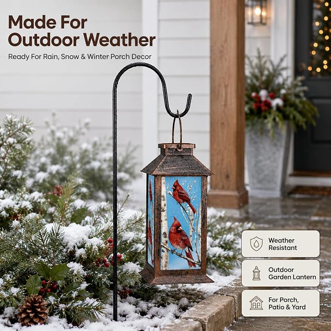 Solar Lanterns for Garden Decor, Waterproof Design Solar LED Hanging Lights for Yard, Patio, Lawn, and Porch, Gifts for Mom, Grandma(Tree Trunk)