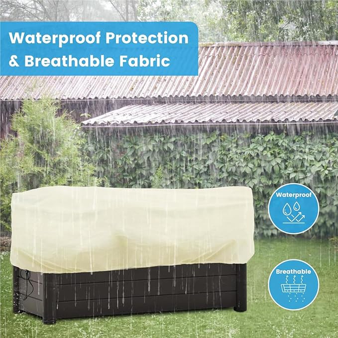 Plant Frost Protection Cover,Plant Frost Cover for Garden Protection, Rectangular Planter Blanket with Drawstring, Winter Garden Netting, 68.8 x 17.7 x 15.7 Inch, 4 Pack