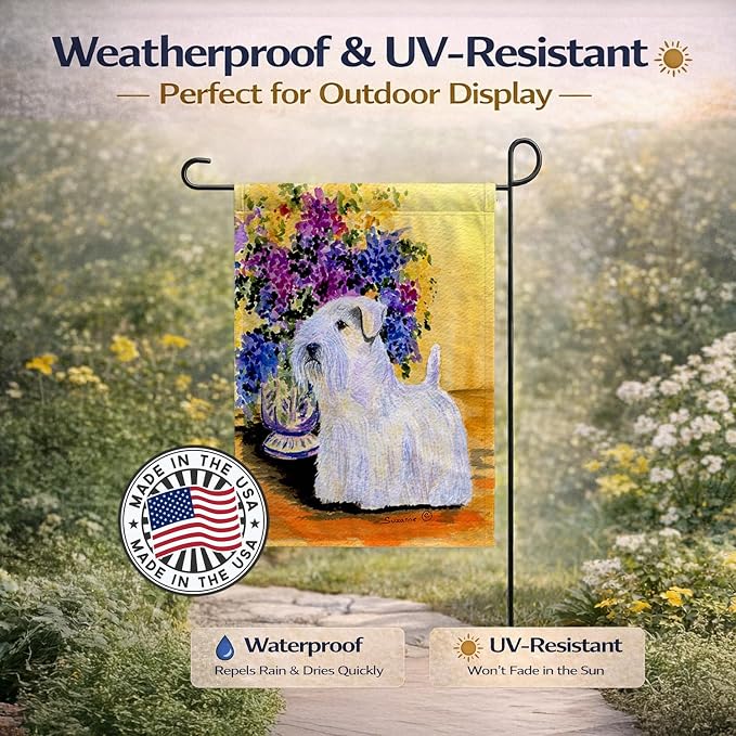 Caroline's Treasures SS8307GF Sealyham Terrier Garden Flag Mailbox Flag Decorative Yard Flag Banner Outside Patio Artwork Yard Flower Beds, Garden Size, Multicolor