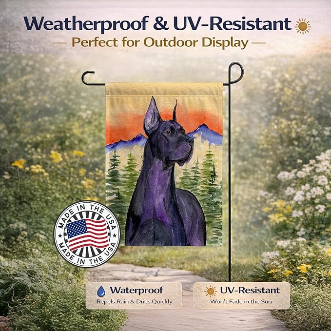 Caroline's Treasures SS8642GF Great Dane Garden Flag Mailbox Flag Decorative Yard Flag Banner Outside Patio Artwork Yard Flower Beds, Garden Size, Multicolor