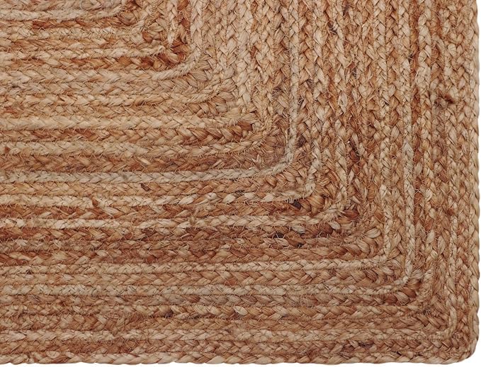 COTTON CRAFT Jute Rug - Braided Handwoven 100% Jute Door Mat - 22x34 inches | Neutral Reversible Small Rug - Entryway Kitchen Living Room Bedroom Bathroom Farmhouse Rustic Boho Throw Mat - Natural