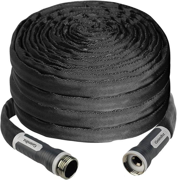 Garden Hose 75 ft, Made of TPE (BetterThan PVC/Hybrid Polymer), Lightweight yet Durable Water Hose with Ergonomic Grip, Drinking Water Safe Material, All-Weather, 3/4" GHT Fittings