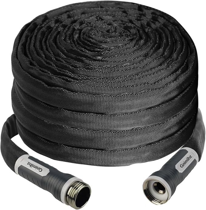 Garden Hose 25 ft, Made of TPE (BetterThan PVC/Hybrid Polymer), Lightweight yet Durable Water Hose with Ergonomic Grip, Drinking Water Safe Material, All-Weather, 3/4" GHT Fittings