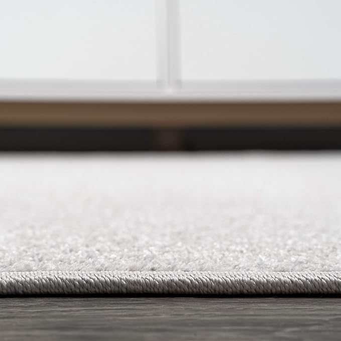 JONATHAN Y Haze Solid Low-Pile Ivory Indoor Area Rug 8x10, Coastal,Bohemian,Minimalist,Classic, Easy-Cleaning for Living Room,Bedroom,Kitchen,Pet Friendly,Non-Shedding (SEU100D-8)
