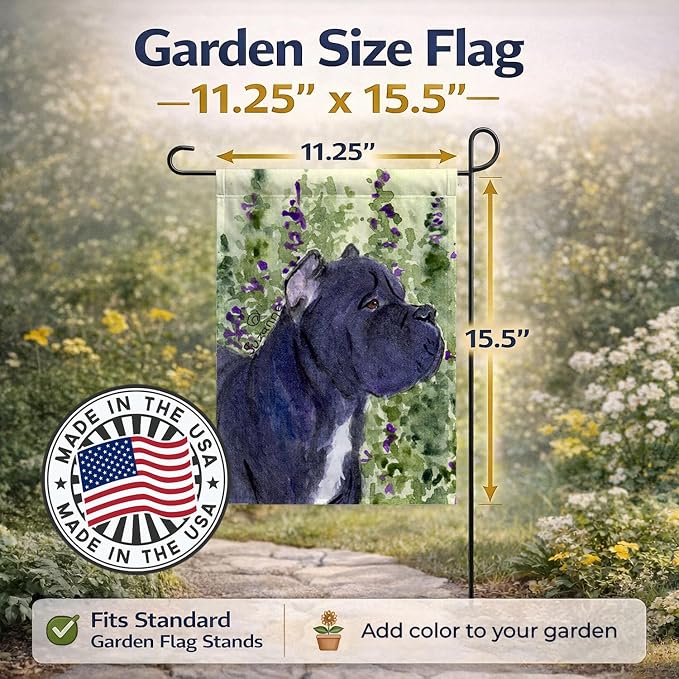 Caroline's Treasures SS8841GF Cane Corso Garden Flag Mailbox Flag Decorative Yard Flag Banner Outside Patio Artwork Yard Flower Beds, Garden Size, Multicolor