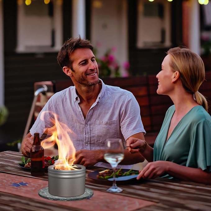 4 Pack of Portable Campfire, Compact Outdoor Portable Fire Pits 3-5 Hours of Burn Time Smores Fire Pit No Embers No Wood for Camping Picnics Party and More