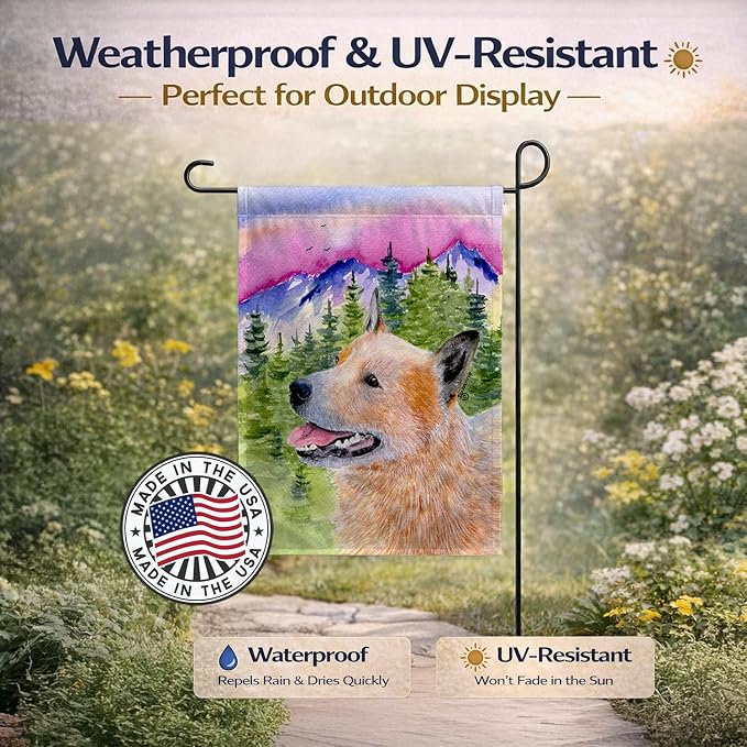 Caroline's Treasures SS8335GF Australian Cattle Dog Garden Flag Mailbox Flag Decorative Yard Flag Banner Outside Patio Artwork Yard Flower Beds, Garden Size, Multicolor