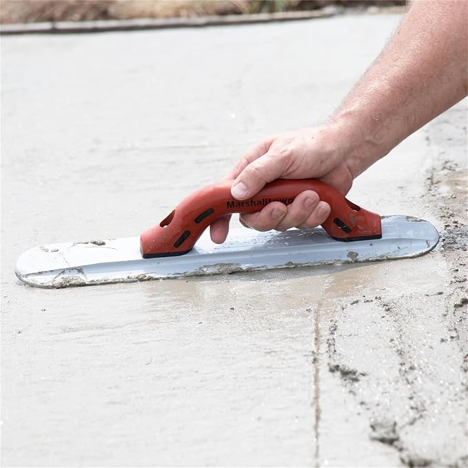 MARSHALLTOWN Round End Magnesium Hand Float, 24 Inch x 3-1/8 Inch, Standard DuraSoft Handle, Eliminates Float Marks, Provides Smooth Finish, Assembled in USA, Concrete Float, 155D