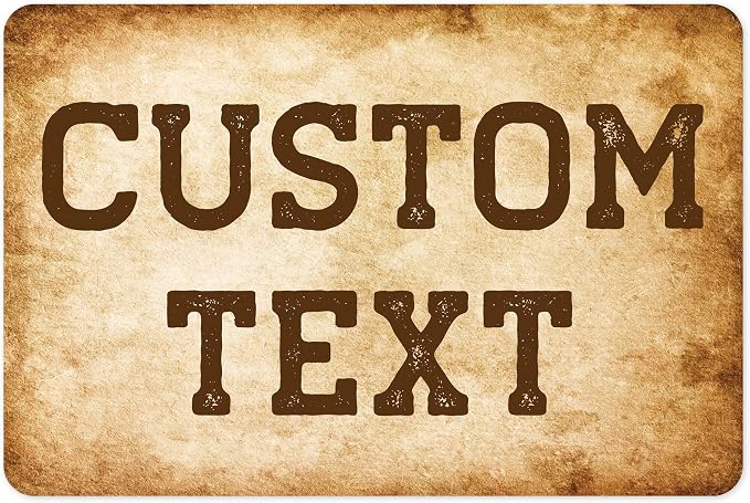 Custom Sign, Custom Street Sign, 11 Font Colors, 13 Font Styles, 4 Hole Options, 22 Sizes, 12x18 Inches, Rust Free DiBound, Fade Resistant, Made in USA by My Sign Center (Vintage)