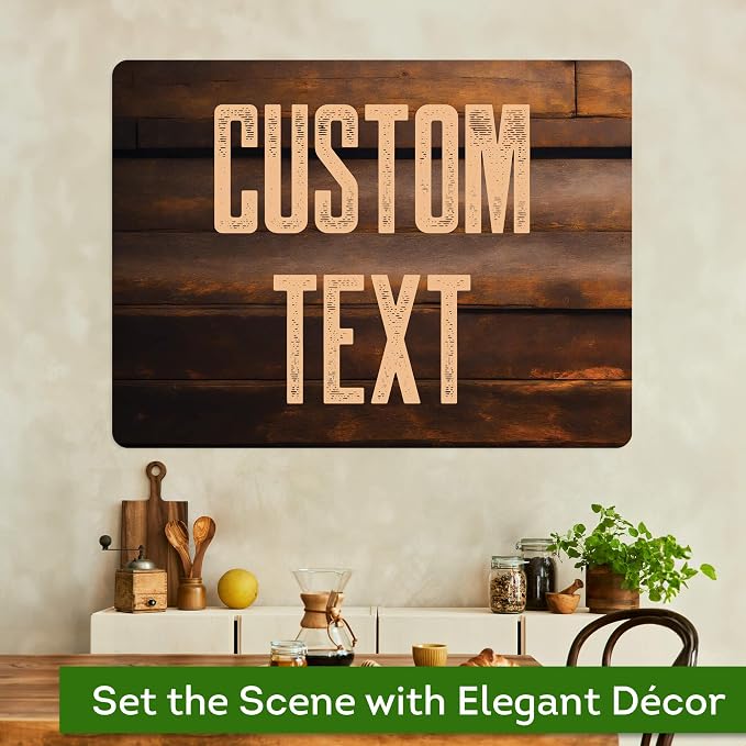 Custom Sign, Custom Street Sign, 11 Font Colors, 13 Font Styles, 4 Hole Options, 22 Sizes, 36x48 Inches, Rust Free DiBound, Fade Resistant, Made in USA by My Sign Center (Vintage Wood)