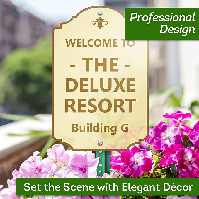 Custom Sign, Customized for Outdoor/Indoor Use, Personalized Designer Style Sign - 12x18 inch, 24 Colors, Rust-Free Thick AlumaBond - By: My Sign Center, USA (Florolex II - Flood)