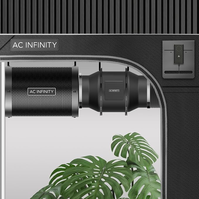 AC Infinity Air Filtration Kit 4” with Speed Controller | Inline Fan and Carbon Filter Combo, Cooling and Ventilation System for Grow Tents, Hydroponics, Indoor Gardening