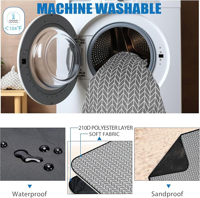 Picnic Blankets Outdoor Extra Large - Waterproof Picnic Blanket with Carry Strap | Machine Washable Picnic Mat with Sandproof Backing for Park , Grass, Camping, Hiking, Concerts (Graphite Grey)
