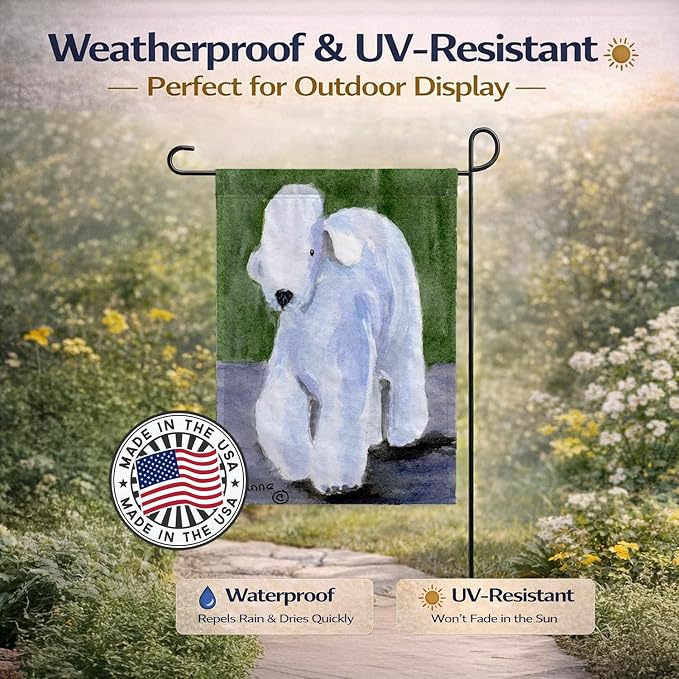 Caroline's Treasures SS8683GF Bedlington Terrier Garden Flag Mailbox Flag Decorative Yard Flag Banner Outside Patio Artwork Yard Flower Beds, Garden Size, Multicolor