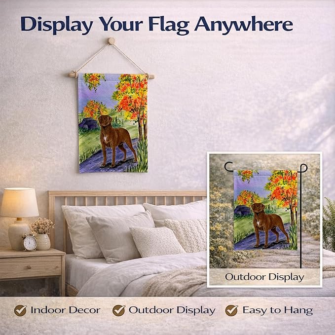 Caroline's Treasures SS8427GF Chesapeake Bay Retriever Garden Flag Mailbox Flag Decorative Yard Flag Banner Outside Patio Artwork Yard Flower Beds, Garden Size, Multicolor