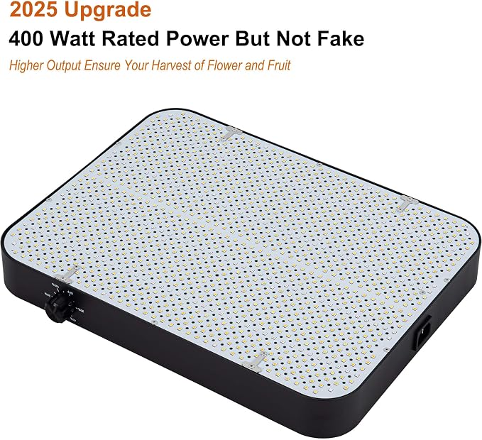 FECiDA 2026 Upgrade Professional 400W LED Grow Light, 400 Watts Actual Power, 3x3 2x4 Grow Gent Light for All Growth Stages, Higher Output, Dimming Function Makes Greater Harvest and Saving Money