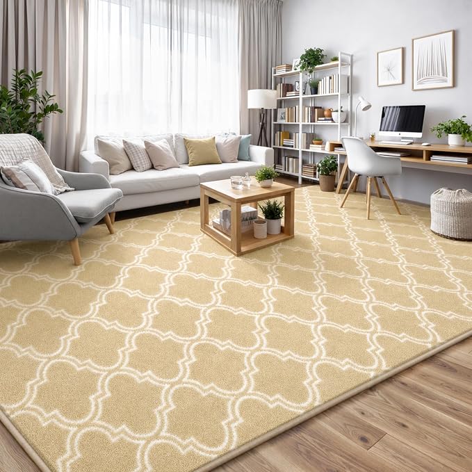 Keeko 6x9 Area Rugs for Living Room,Soft Washable Memory Foam Bedroom Rug | Indoor Throw Rug Low Pile Minimalist Non Slip Carpet for Kids Nursery Classroom Dorm Room Home Decor