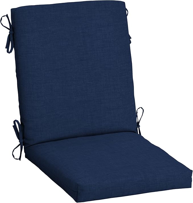 Arden Patio Dining Outdoor Chair Cushions, 20x44, Rain-Proof Seat Pad, Fade-Resistant Outdoor Cushion Sapphire Blue Leala