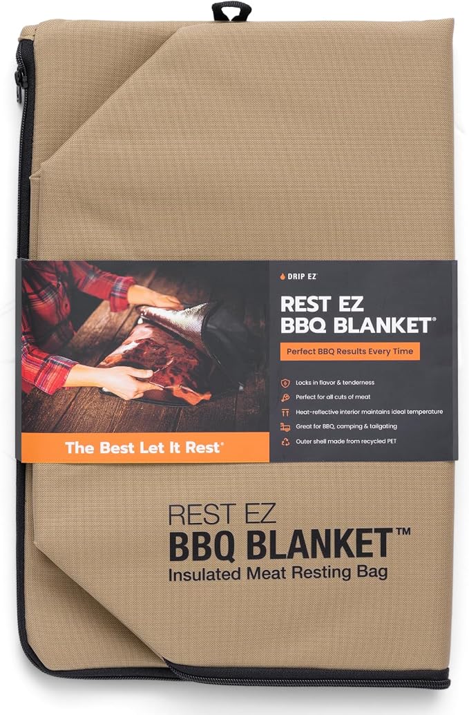 Rest EZ BBQ Blanket® - Insulated Meat Resting Bag for Moisture Retention and Tender BBQ - Heavy-Duty with Wide Mouth Design for Briskets, Pork Shoulders, Steaks